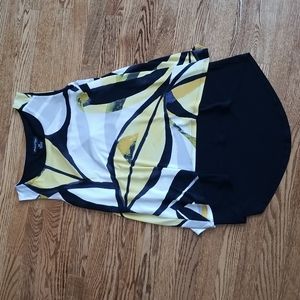 (S) NWT Michael Tyler Ultra Flowy Long Layered Top Business Casual